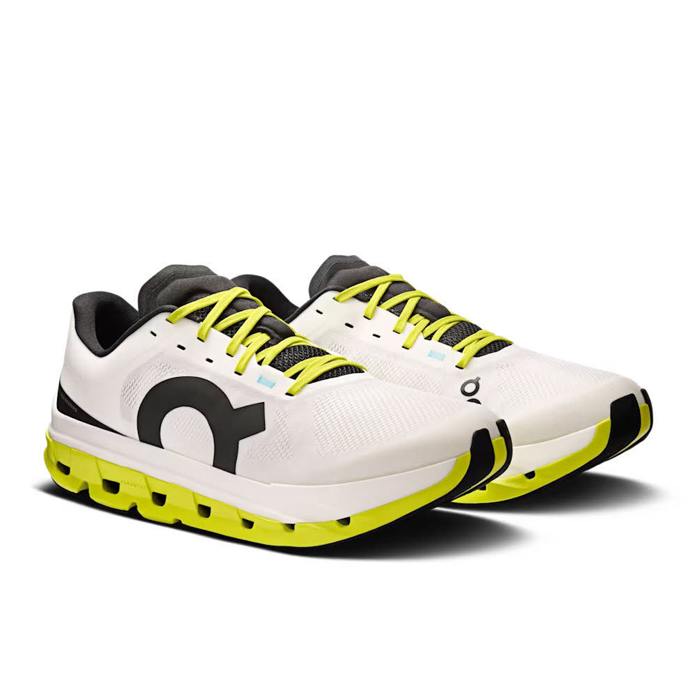 ON Cloudflow 5 Herren Sneaker Joggingschuhe Laufschuhe white/lime