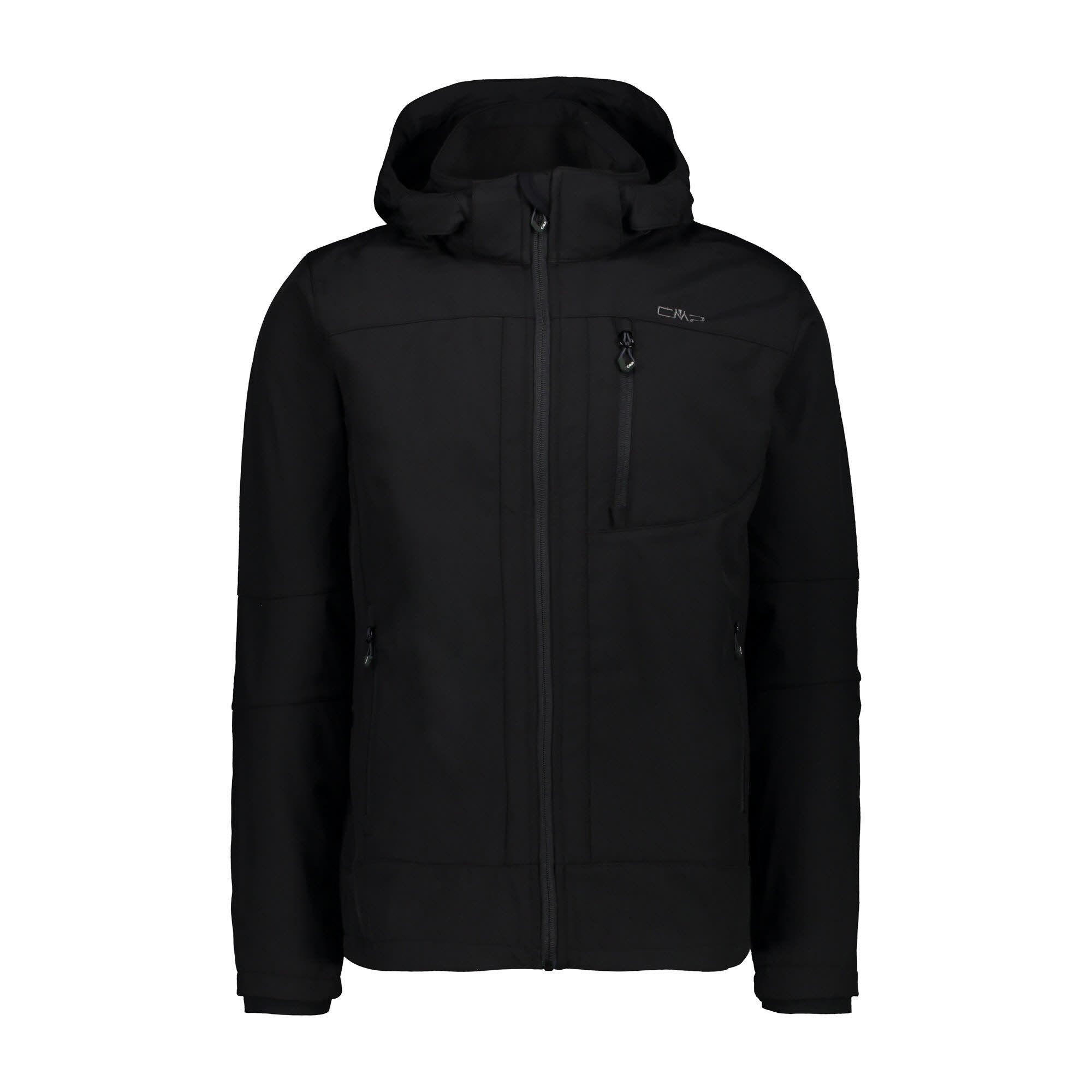CMP SOFTSHELL JACKET FIX HOOD Herren Softshelljacke Funktionsjacke schwarz NEU