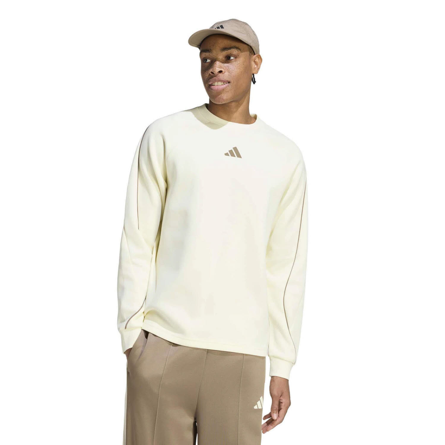 adidas Stadium Crew Sweatshirt Herren Sweatshirt Pullover beige