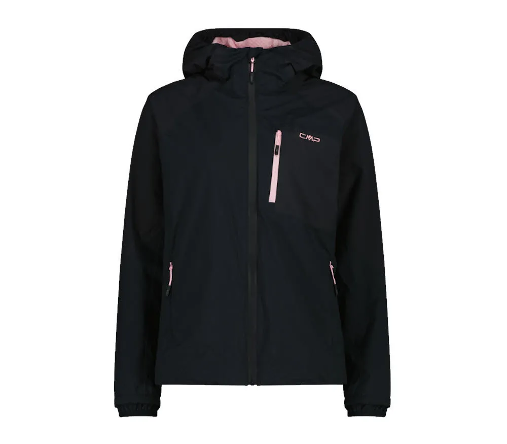CMP WOMAN JACKET FIX HOOD Damen Kapuzenjacke Funktionsjacke schwarz