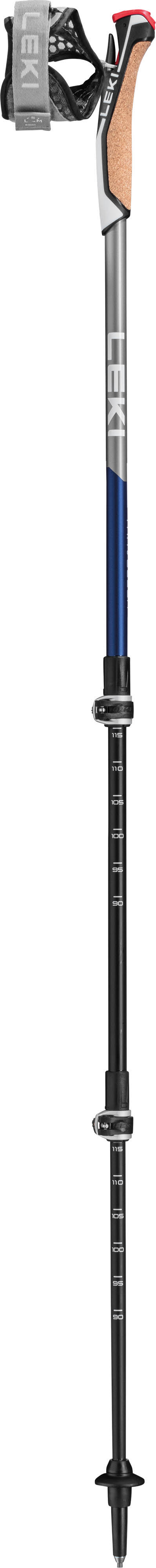 LEKI Traveller Carbon Nordic-Walking-Stöcke Verstellbar Unisex blau metallic