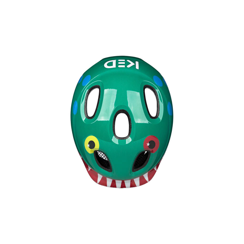 KED MEGGY SPARK Kinder Radhelm Fahrradhelm monster mood green glossy