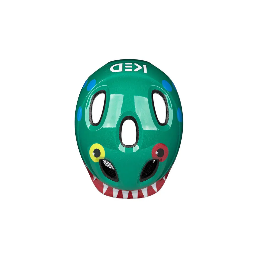KED MEGGY SPARK Kinder Radhelm Fahrradhelm monster mood green glossy