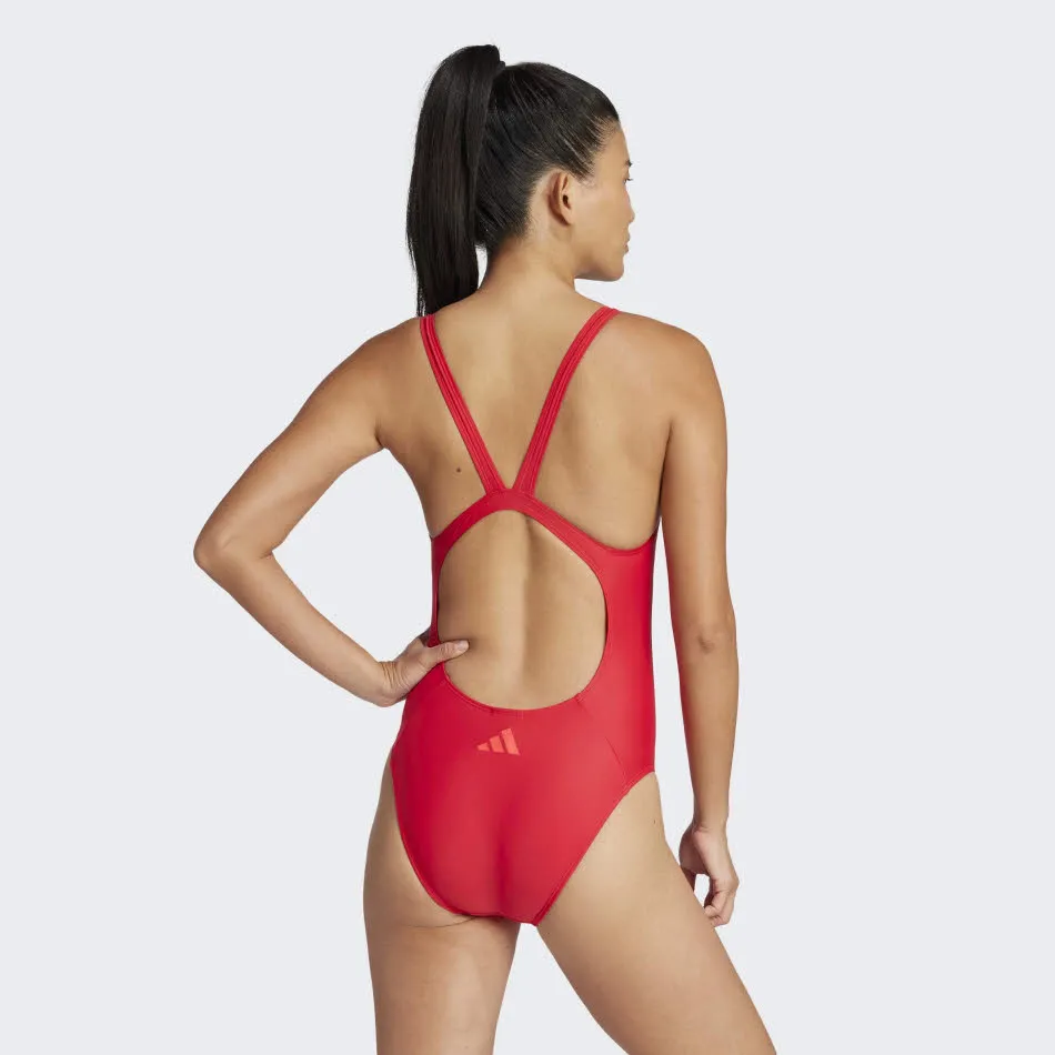adidas 3-Streifen V-Back Damen Badeanzug rot