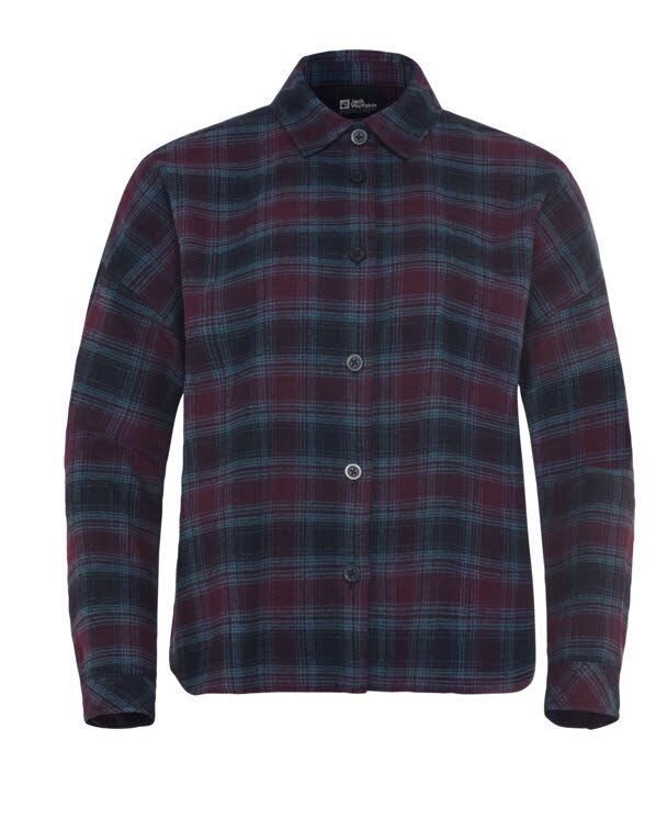 Jack Wolfskin BAJA FLANNEL SHIRT W Damen Hemd check dark navy