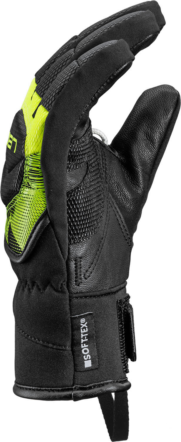 Leki WCR Core TR Junior Kinder Skihandschuhe Fingerlinge schwarz/gelb