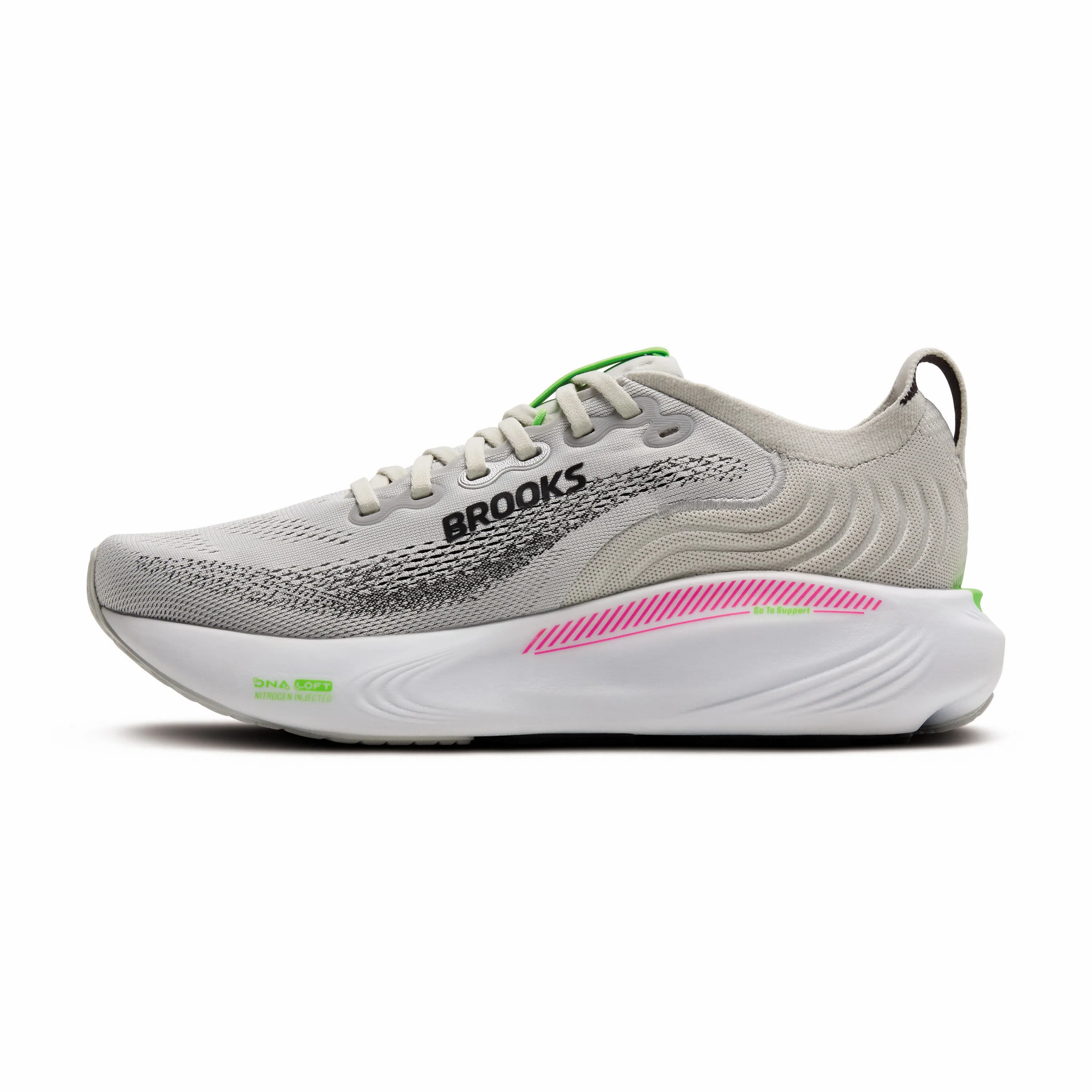 Brooks Adrenaline GTS 25 Damen Laufschuhe Joggingschuhe weiß/pink/grün