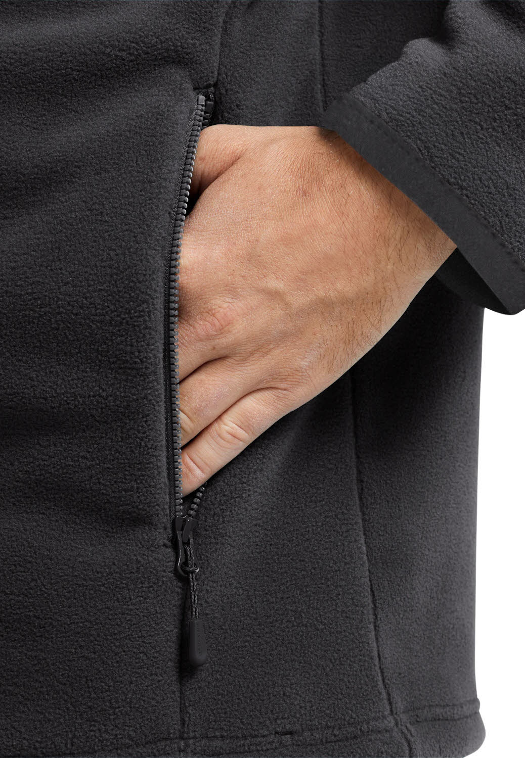 Jack Wolfskin TAUNUS 200 FZ Herren Fleecejacke Midlayer schwarz