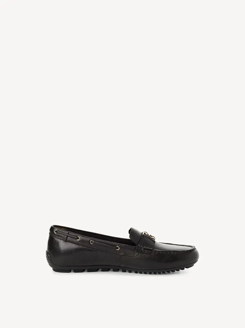 Tamaris Ledermoccassin Damen schwarz