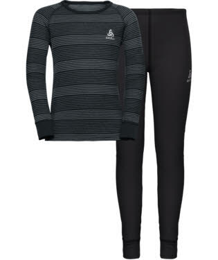 Odlo Set ACTIVE WARM KIDS Kinder Funktionsunterwäsche grau NEU
