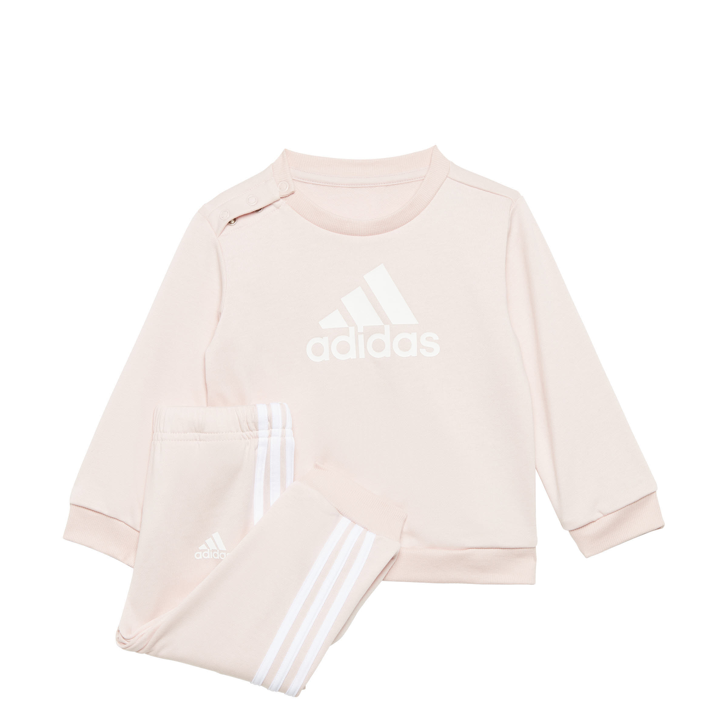 adidas Badge of Sport French Terry Jogginganzug Pullover Jogginghose Kinder rosa