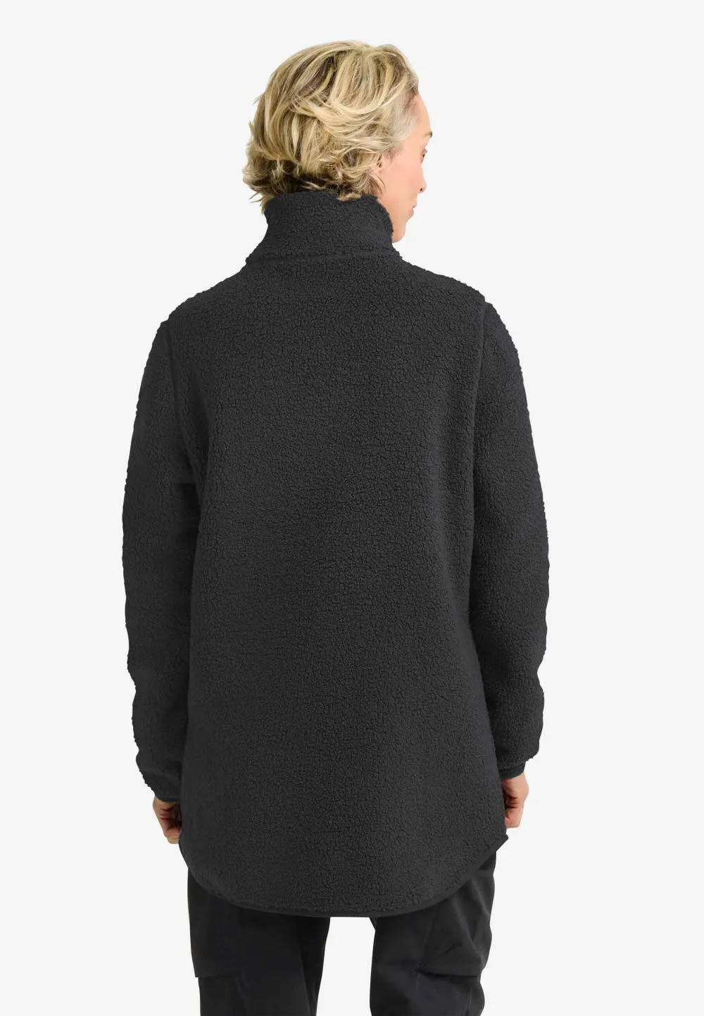 Jack Wolfskin High Curl Coat Damen Fleecemantel schwarz