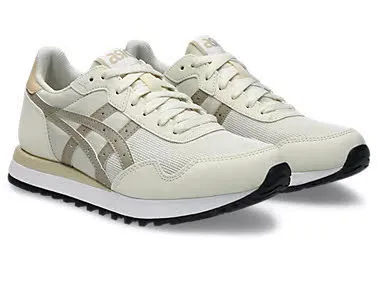 Asics TIGER RUNNER II Damen Sneaker Low sportlich Freizeitschuhe cream/feather grey