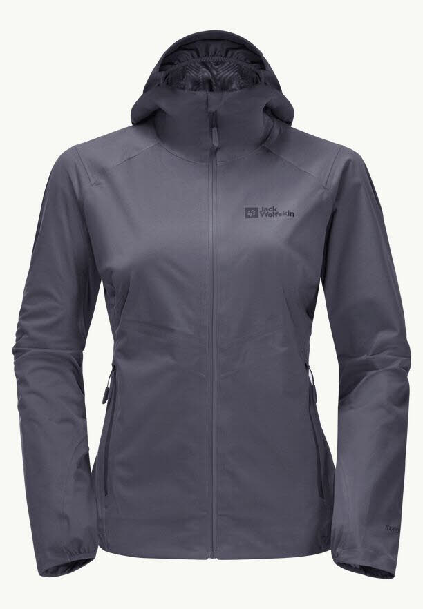 Jack Wolfskin Emeberberg 3L Damen Regenjacke Wanderjacke grau