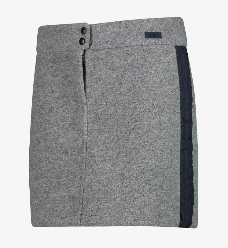 CMP WOMAN SKIRT Damen Rock Wanderrock grau melange