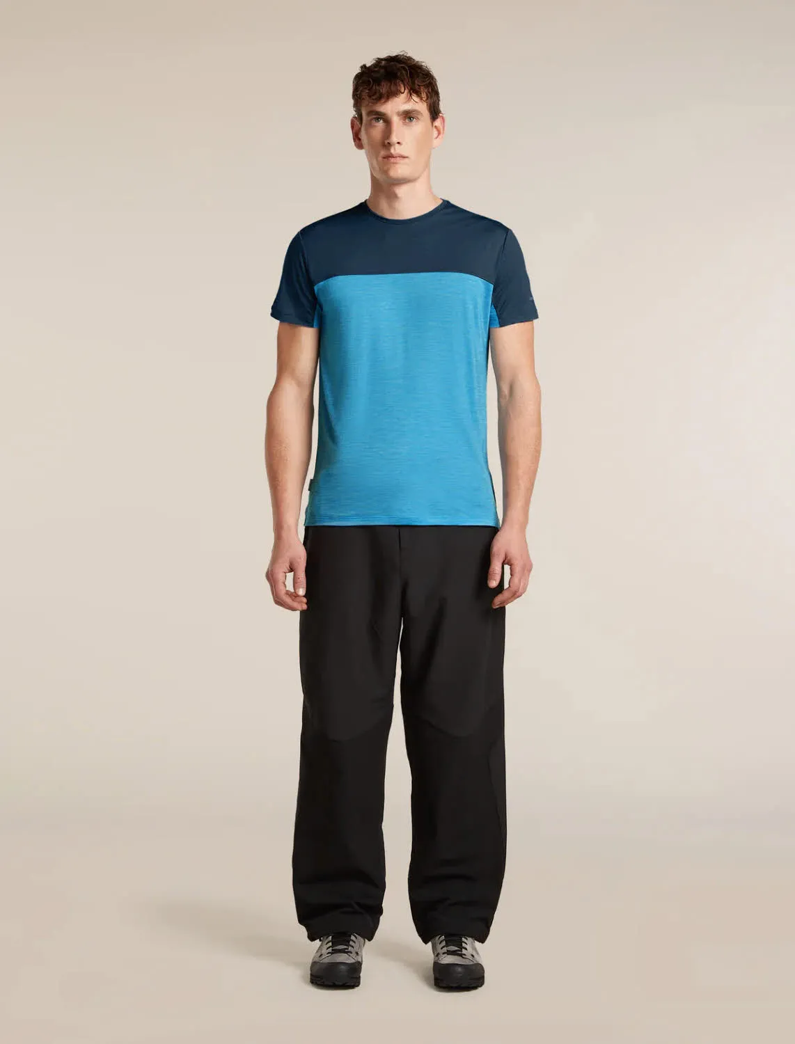 Icebreaker 125 Sphere T-Shirt Colour Block Herren Funktionsshirt blau