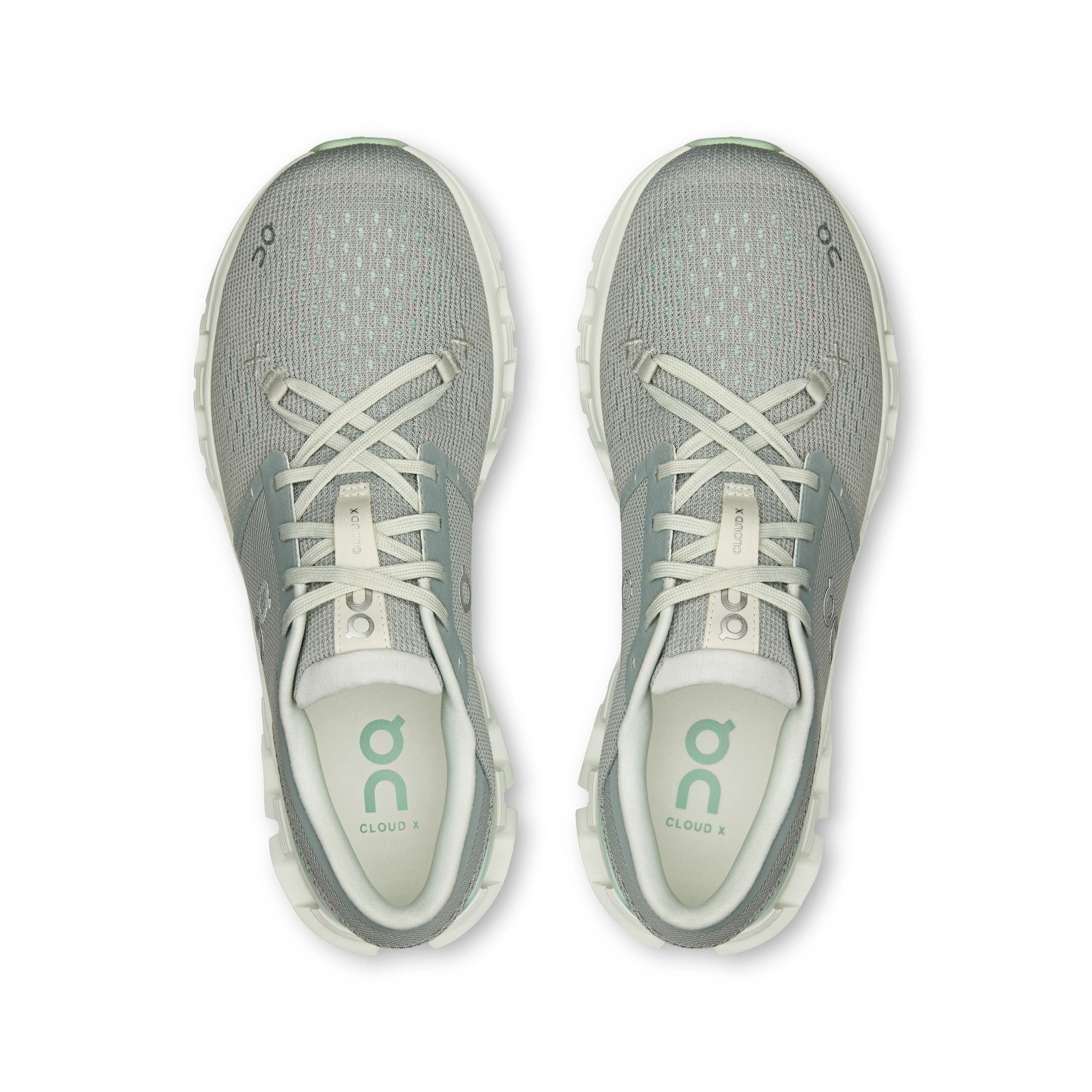 ON Cloud X 4 Damen Laufschuhe Joggingschuhe grün
