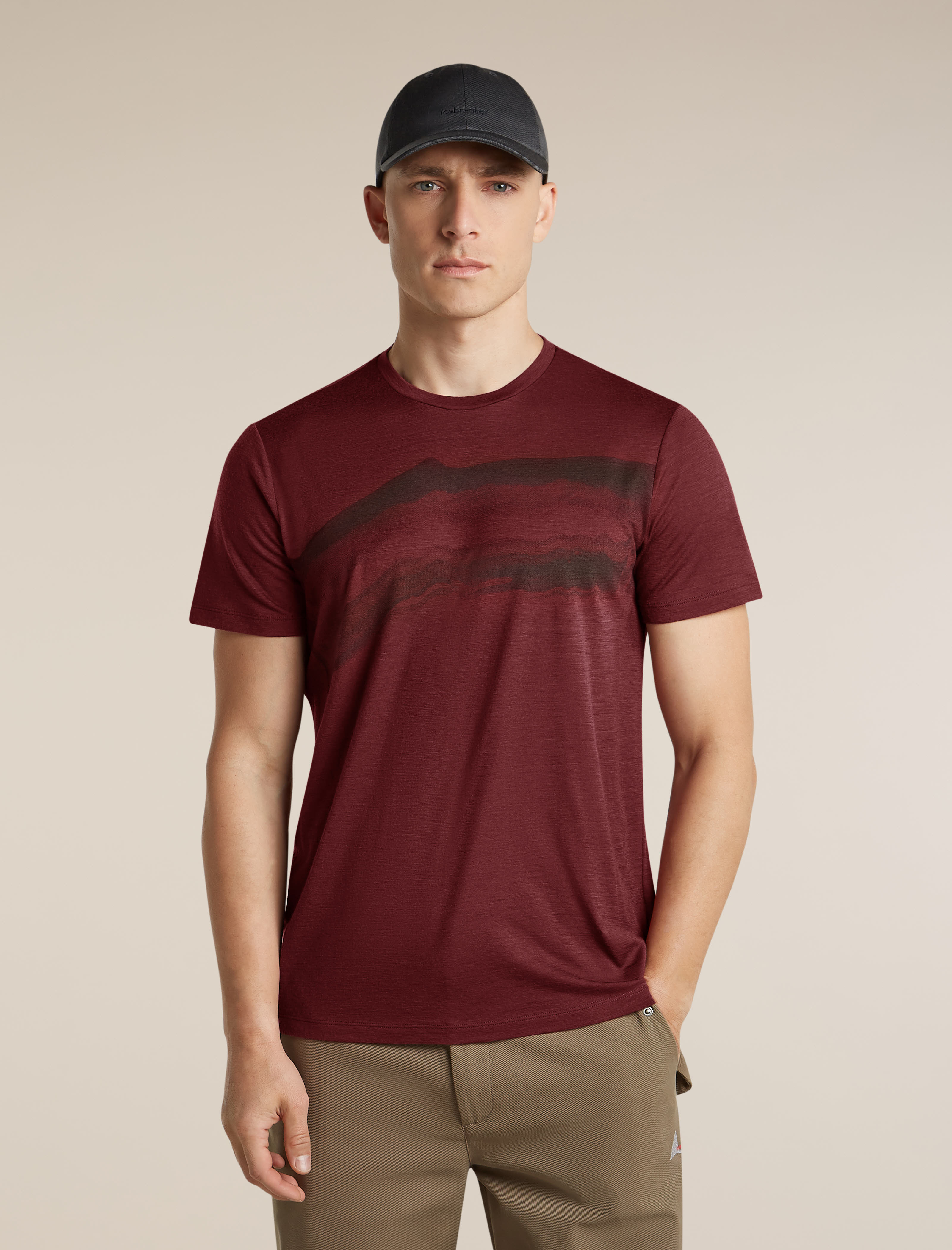 Icebreaker M 150 Tech Lite SS Tee Getaway Herren T-Shirt rot