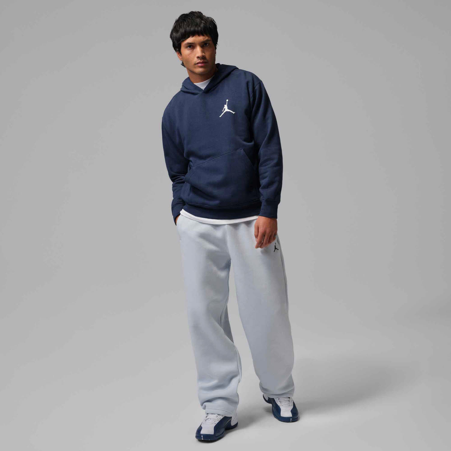 Nike J JUMPMAN FLC PO 2 Herren Hoodie Kapuzenpullover blau