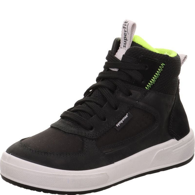Superfit MAVERICK Kinder Sneaker High Freizeitschuhe schwarz/gelb