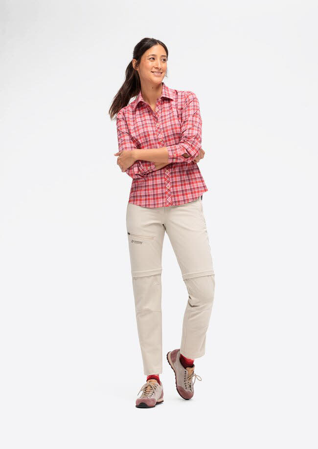 Maier Sports Kendra L/S Damen Bluse Wanderbluse Langarmbluse rot Bild 6 Maier Sports Kendra L/S Damen Bluse Wanderbluse Langarmbluse rot