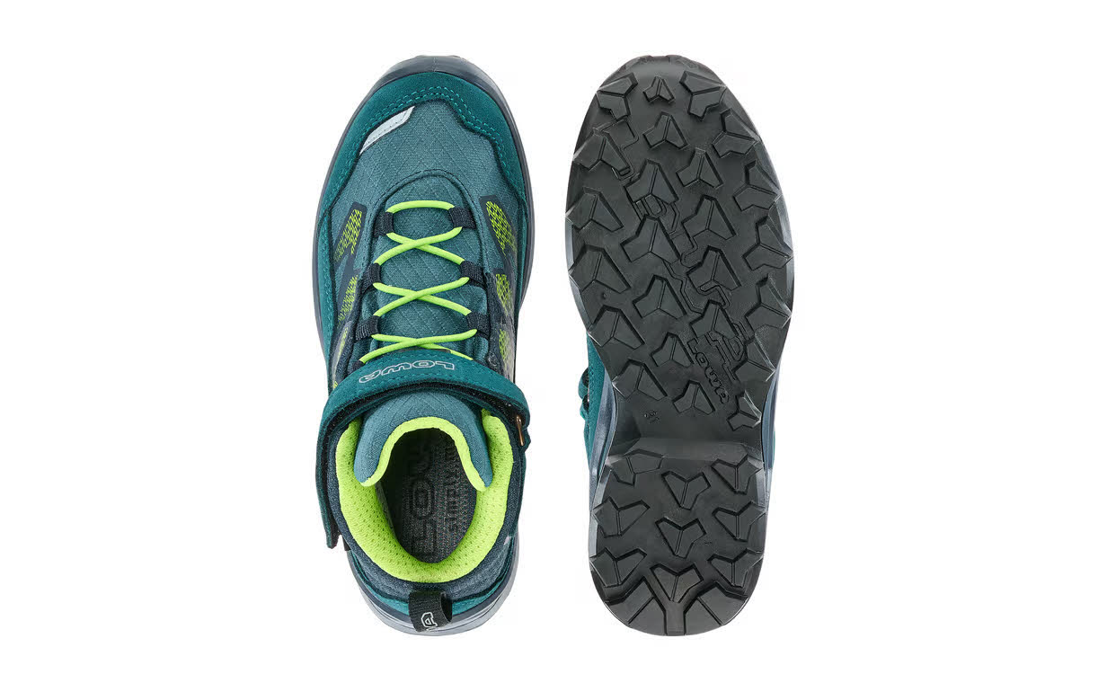 Lowa MADDOX PRO GTX MID VC JR Kinder Wanderschuhe Trekkingschuhe petrol/limone