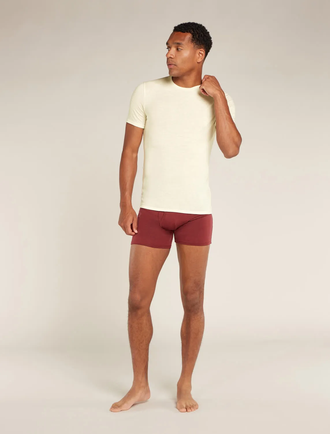 Icebreaker M Anatomica SS Crewe Herren Funktionsunterwäsche Baselayer weiß