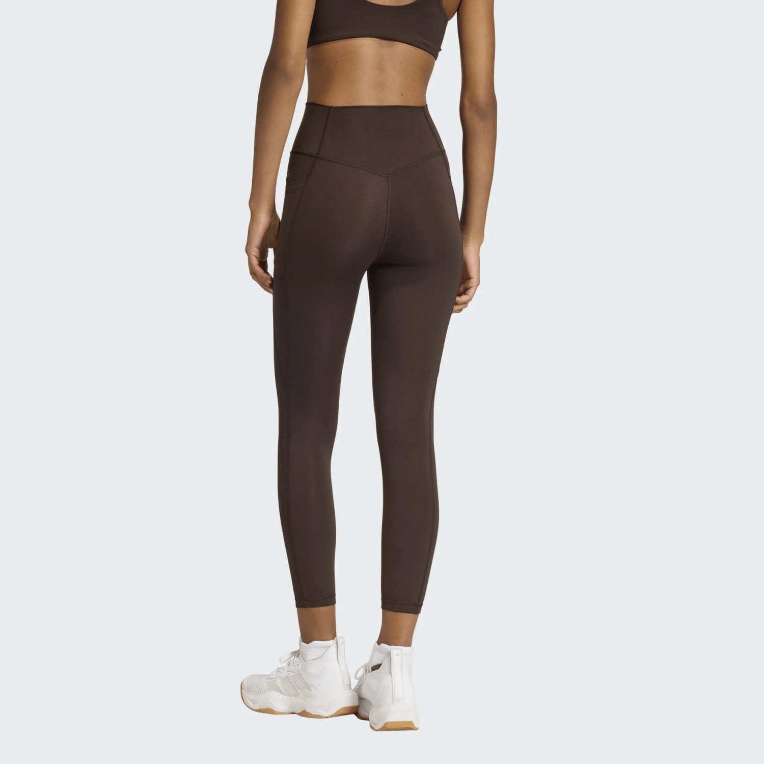 adidas Optime Essentials Workout Damen Leggings Sporthose braun
