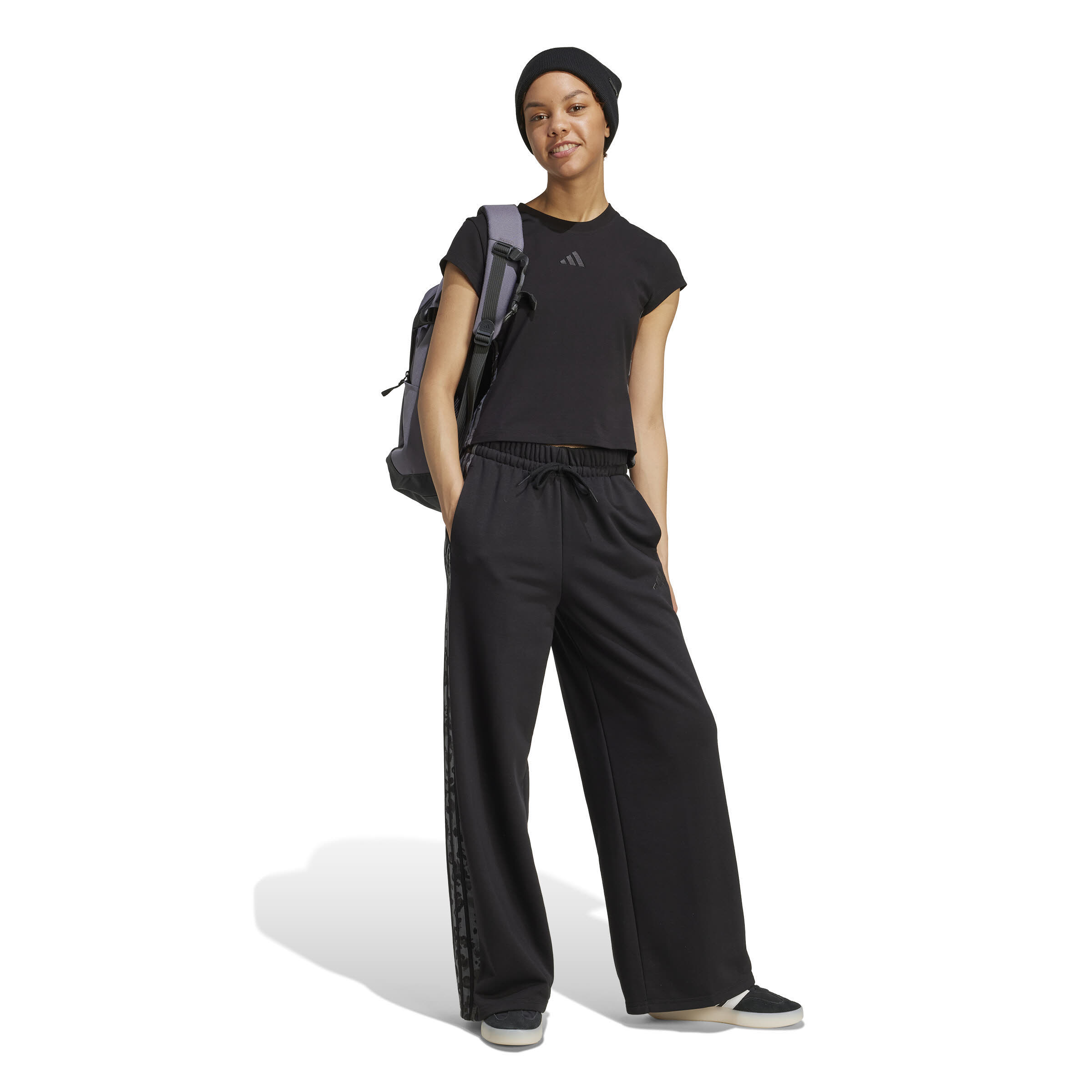 Adidas AOP FT PT Damen Jogginghose weit schwarz