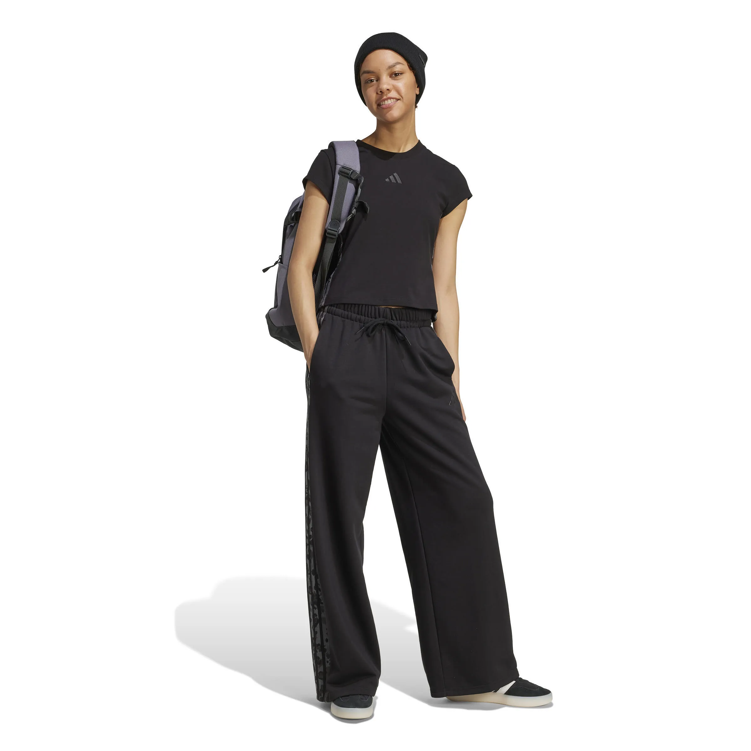Adidas AOP FT PT Damen Jogginghose weit schwarz