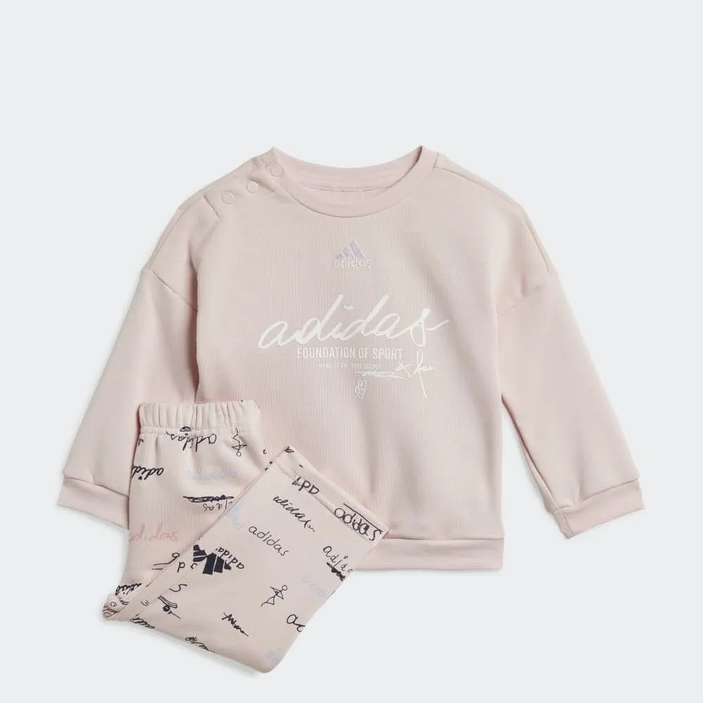 adidas BRAND LOVE Mädchen Jogginganzug Trainingsanzug rosa