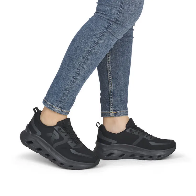 Rieker Damen Sneaker Halbschuhe low schwarz