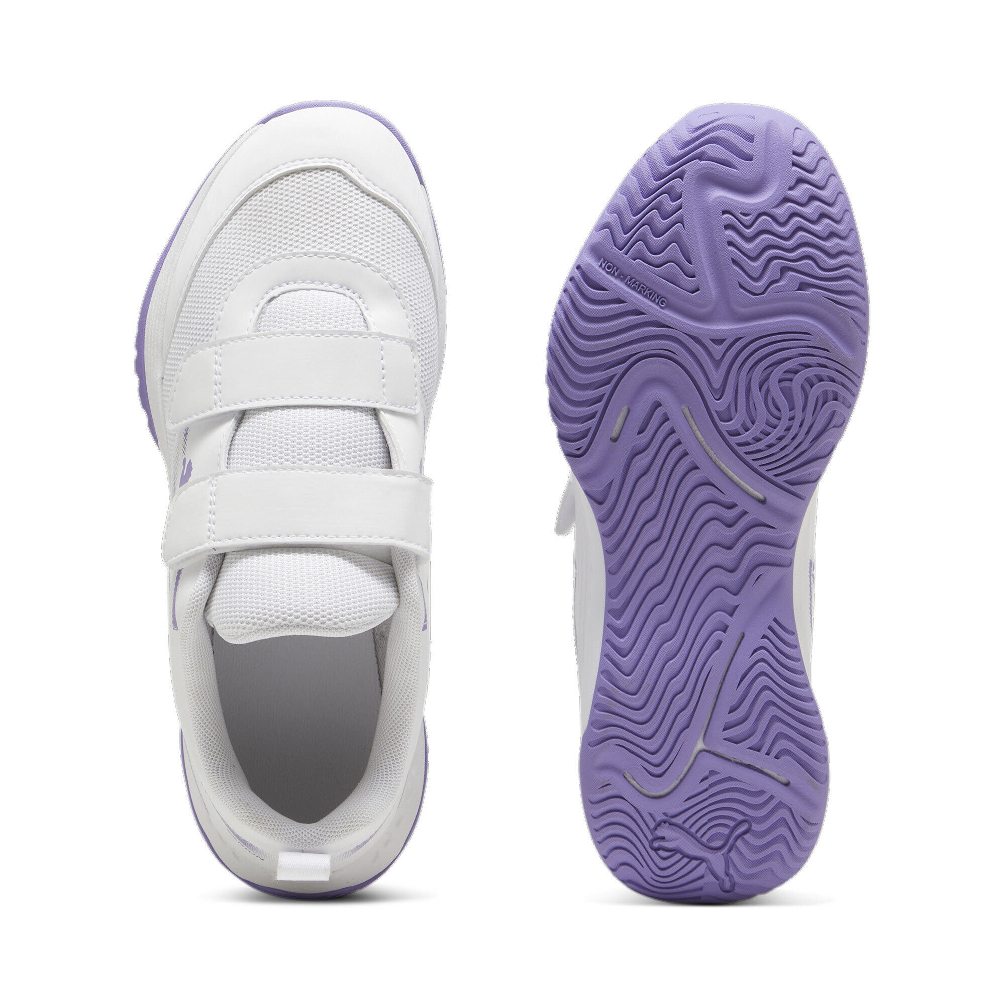 Puma Varion II V Jr Hallensportschuhe Teenager Mädchen weiß lila