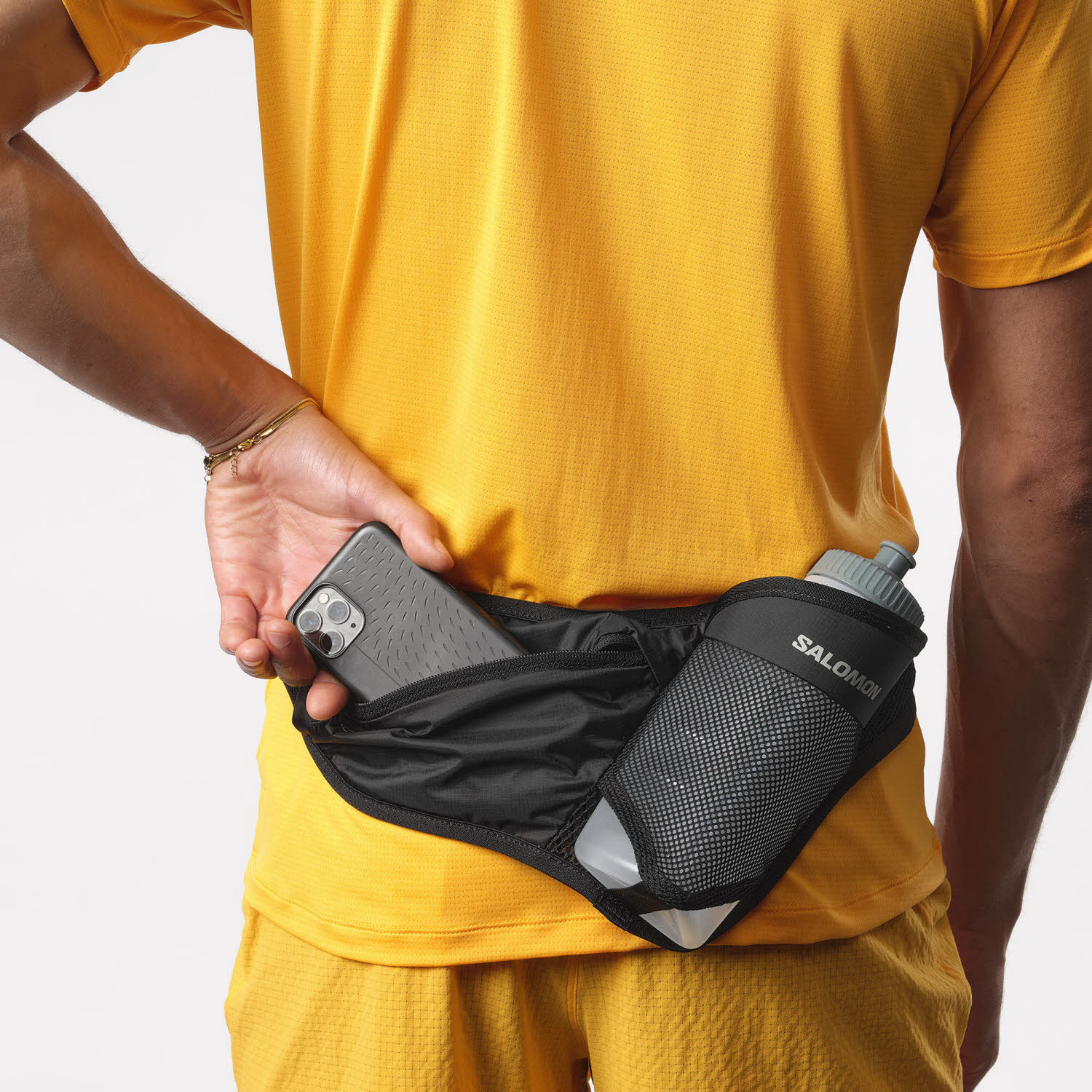 Salomon ACTIVE BELT 3D BOTTLE Unisex Bauchtasche Trinkgürtel schwarz