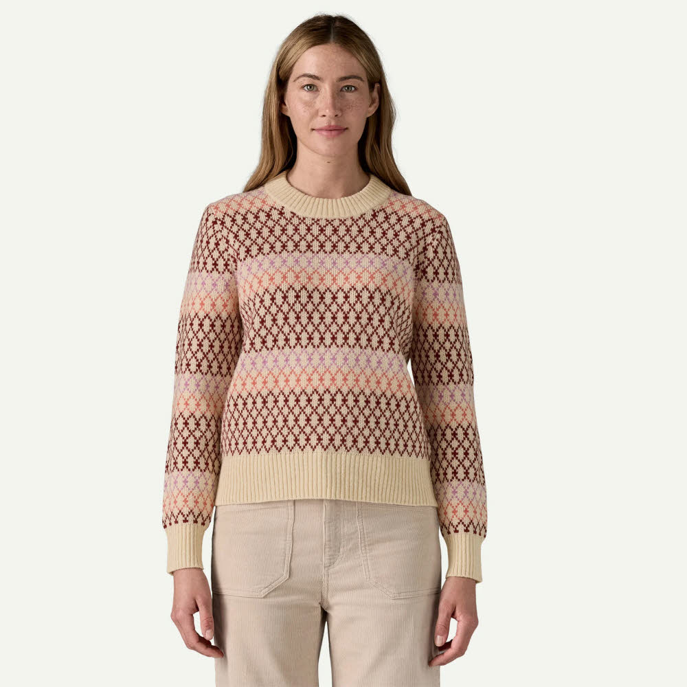 Patagonia Recycled Wool-Blen Crewneck Damen Sweater beige