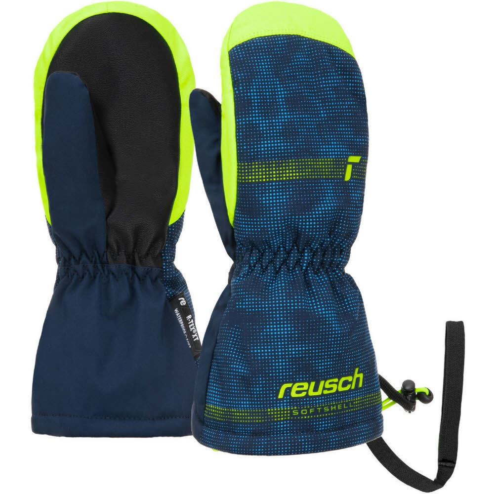 Reusch Maxi R-TEX® XT Mitten Kinder Skihandschuhe Fäustlinge blau/gelb