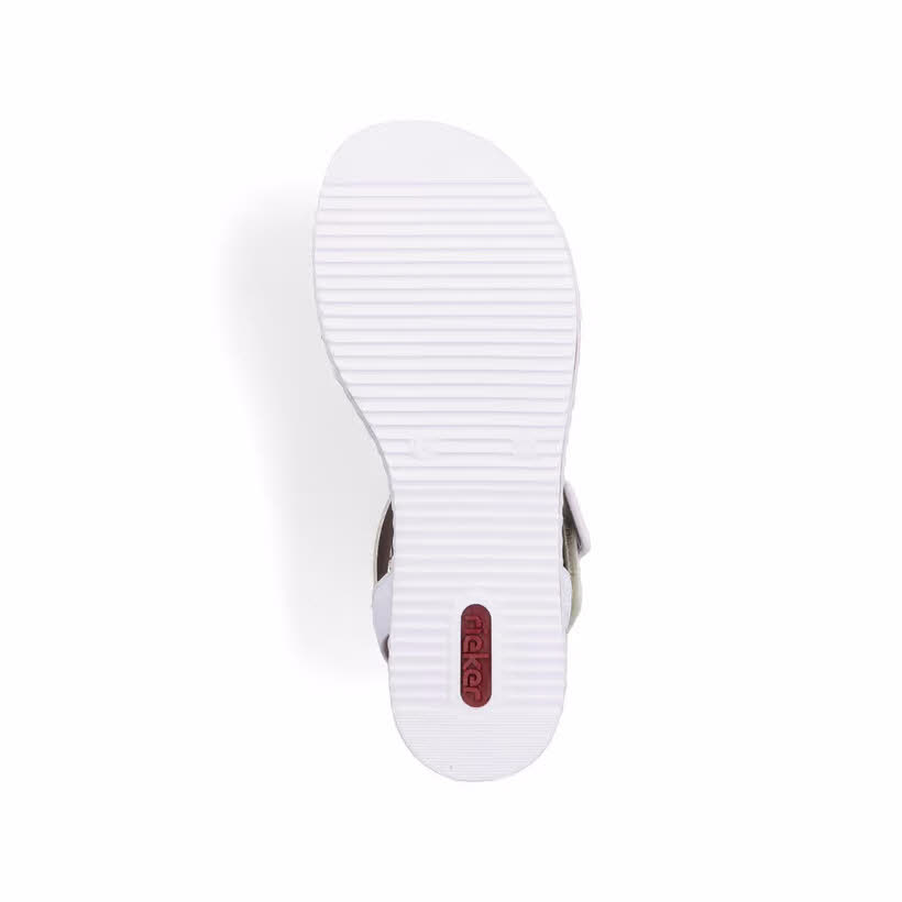 Rieker FSK Damen Sandalen Keilsandaletten weiß
