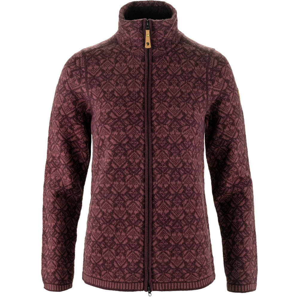 Fjällräven Snow Cardigan Damen Fleecejacke rot
