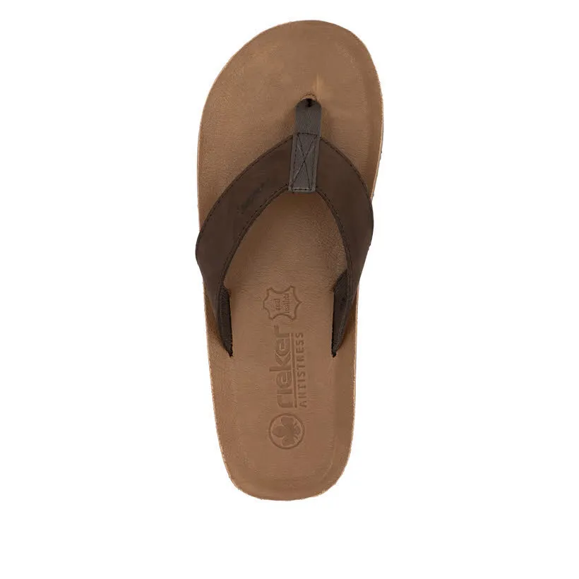 Rieker Herren Zehentrenner Flip Flop braun
