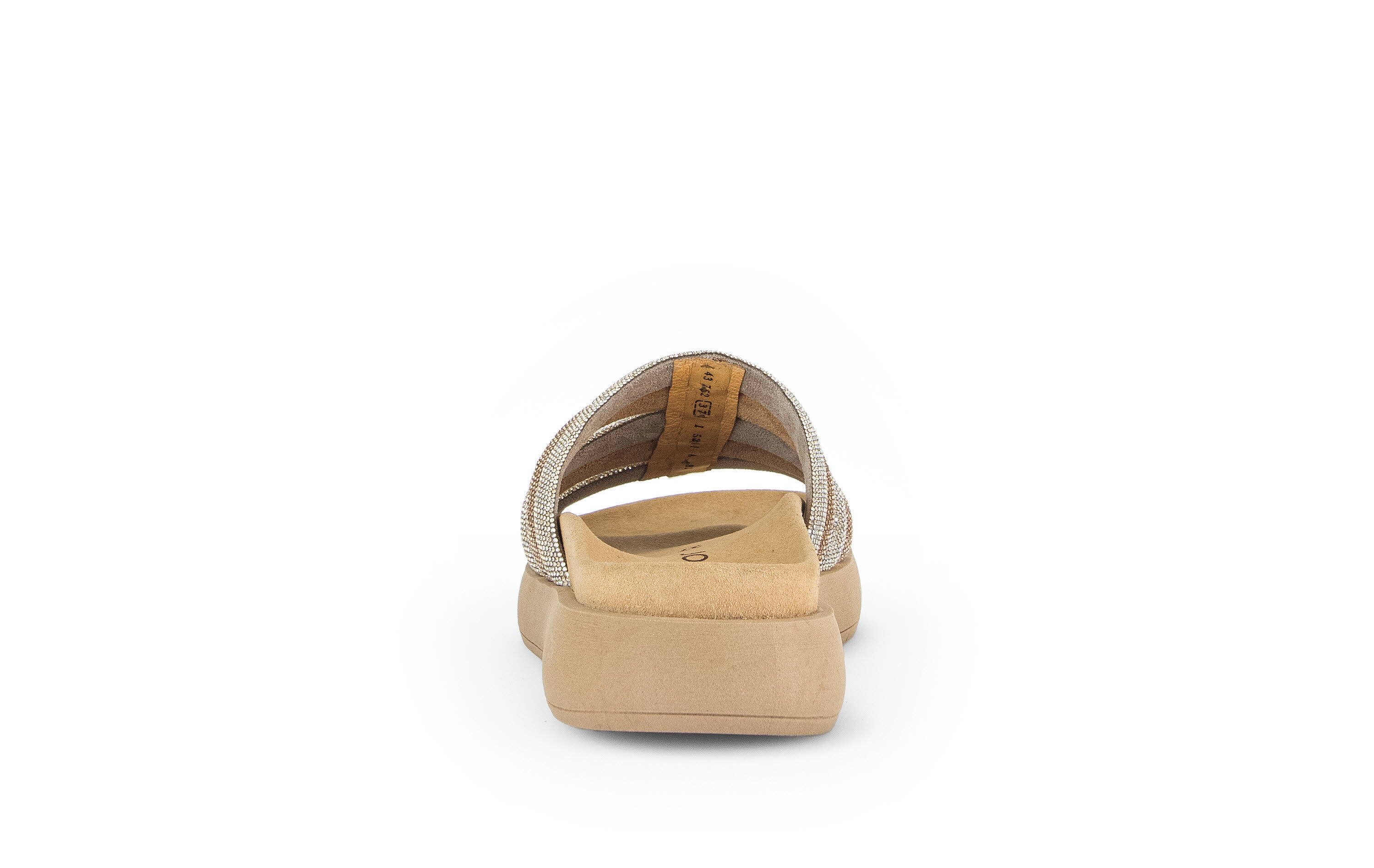 Gabor Damen Strass HT Pantolette gold combi beige