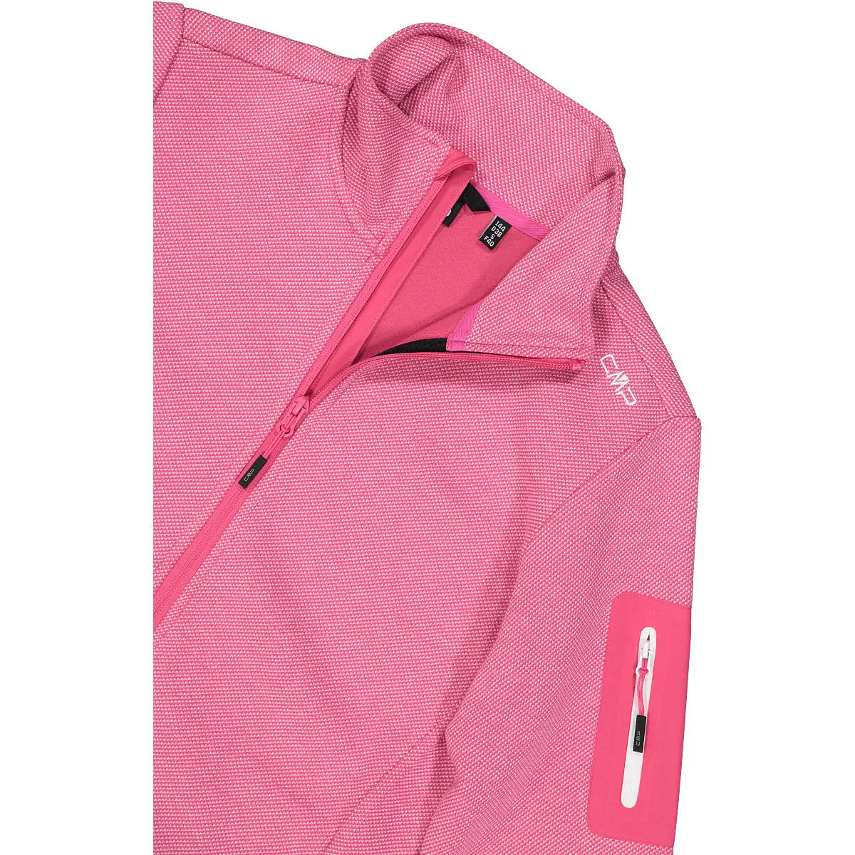 CMP WOMAN JACKET Damen Fleecejacke Outdoorjacke magenta/bianco