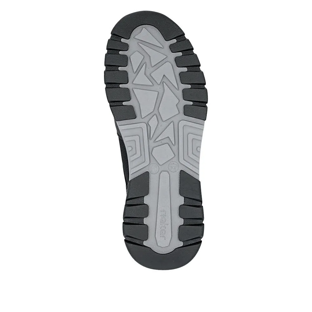 Rieker HWK Herren Halbschuhe Slipper schwarz