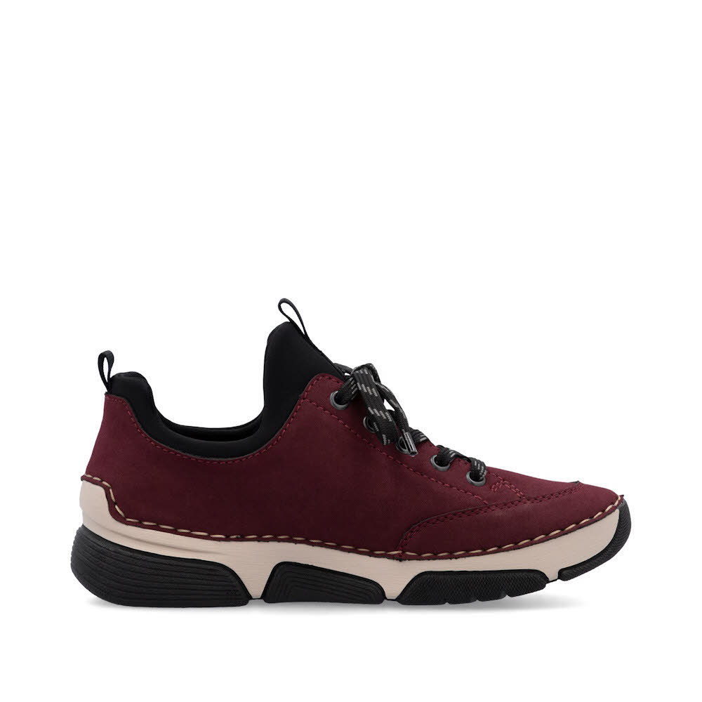 Rieker HWK Damen Halbschuhe Slipper rot