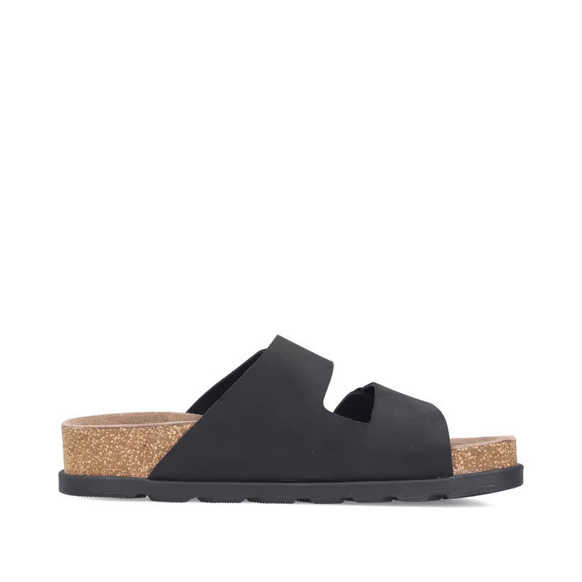 Rieker Damen Sandalen Hausschuhe Pantoletten schwarz