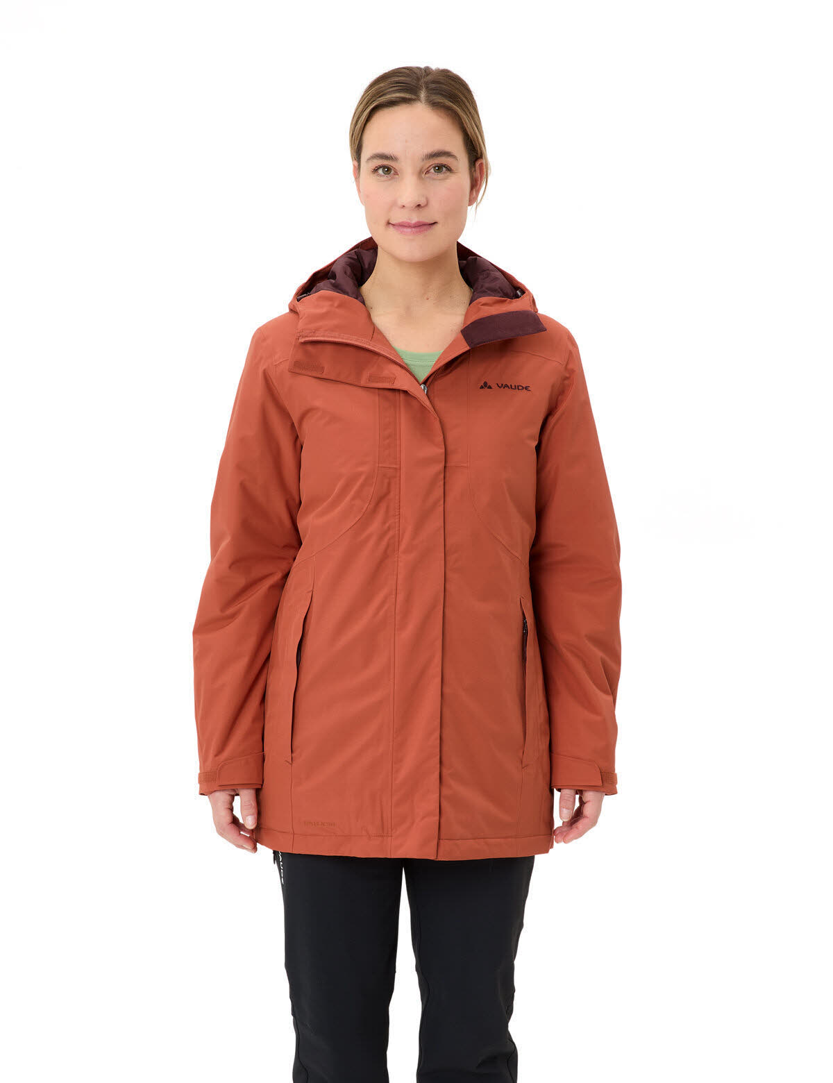 Vaude Rosemoor Freizeitjacke Mantel wasserdicht Damen orange