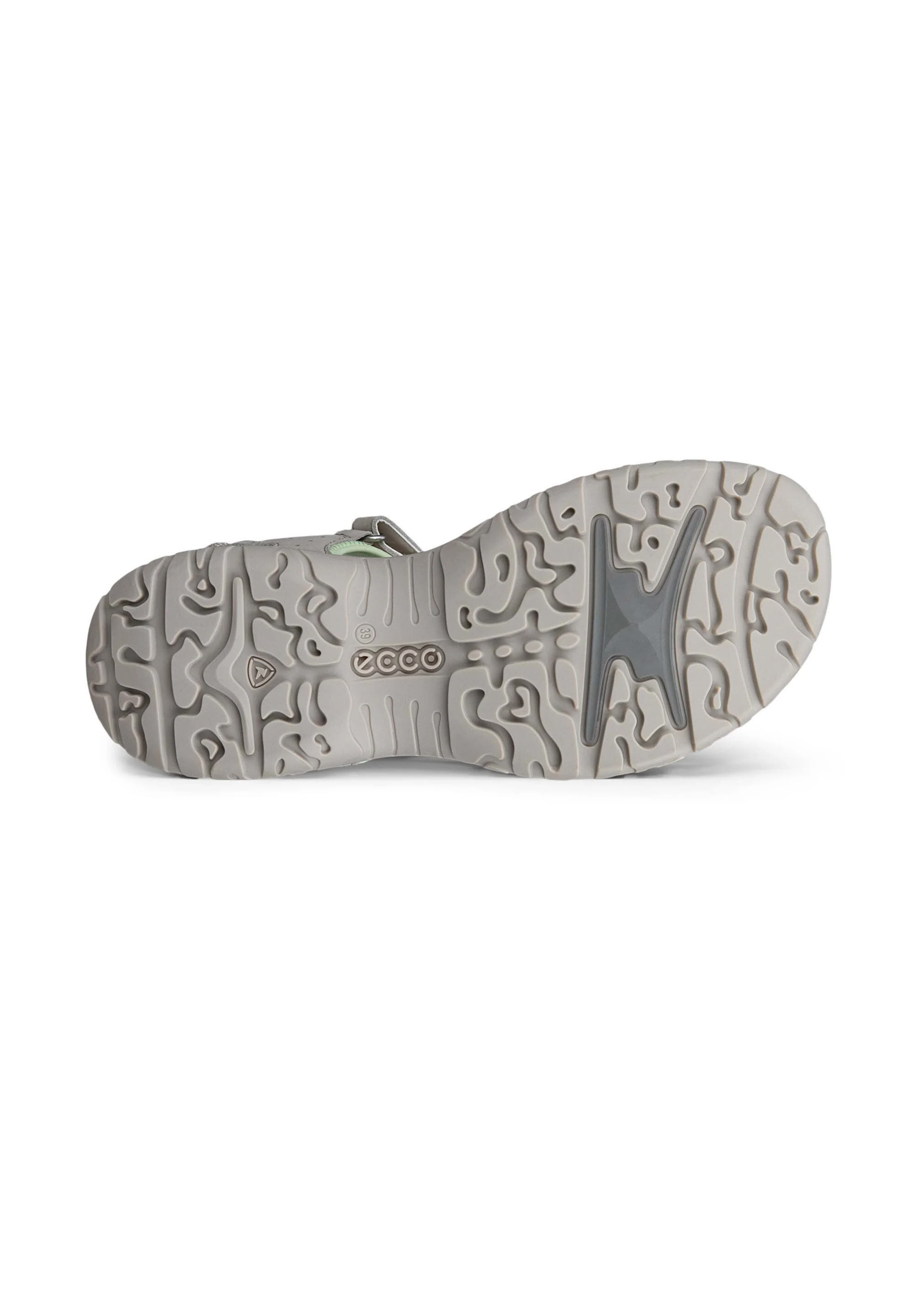 ECCO Riemensandalette - pure cashmere/lime cream/pure cashmere Damen  Nubuksandale mit zwei Riemen