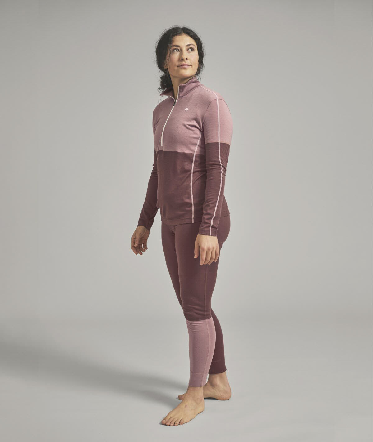Ortovox 185 Rock”n”wool Zip Neck Damen Midlayer Skirolli rosa
