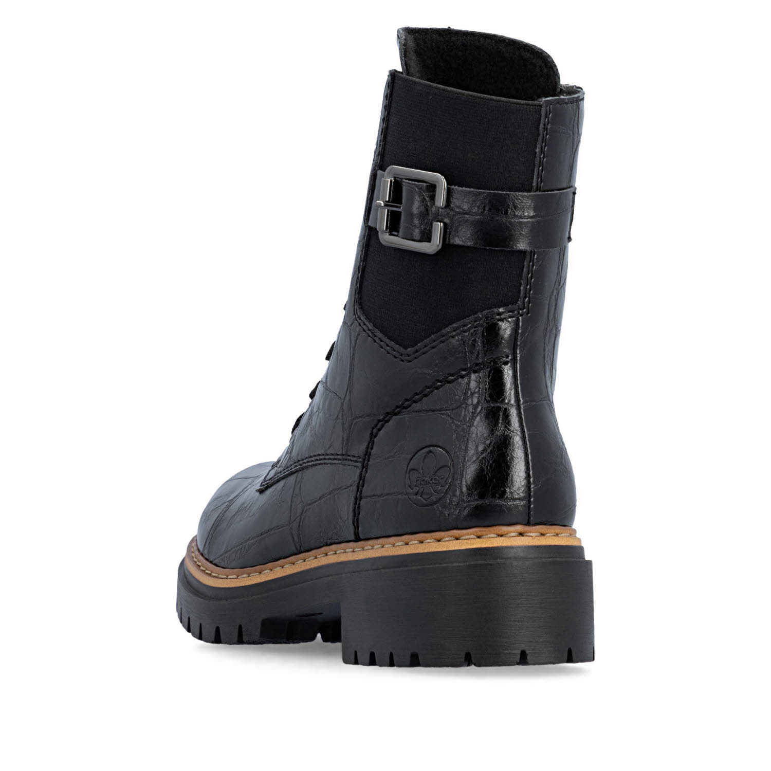 Rieker HWK Damen Stiefel Damen Modestiefel Biker Boots schwarz