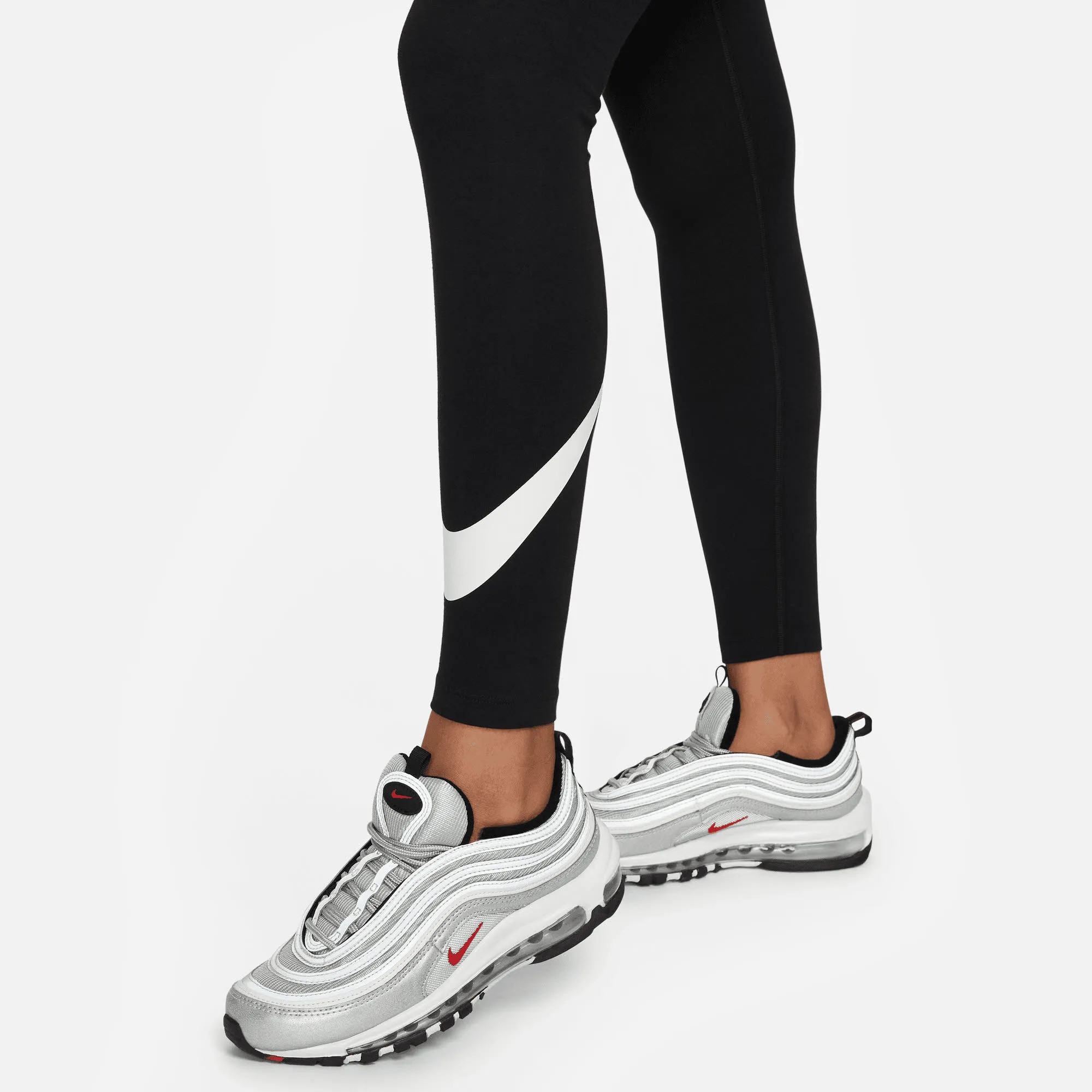 Nike Sportswear Classics High-Waisted Graphic Tights Sportleggings Damen schwarz