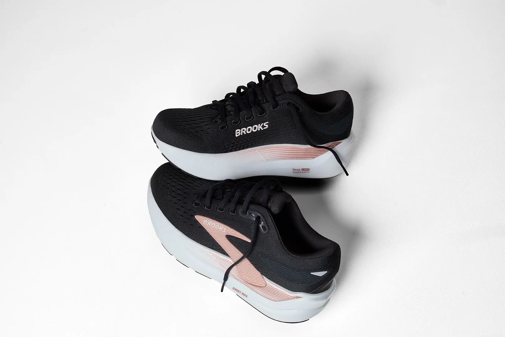 Brooks Ghost Max 3 Damen Laufschuhe Joggingschuhe black/black/rose gold